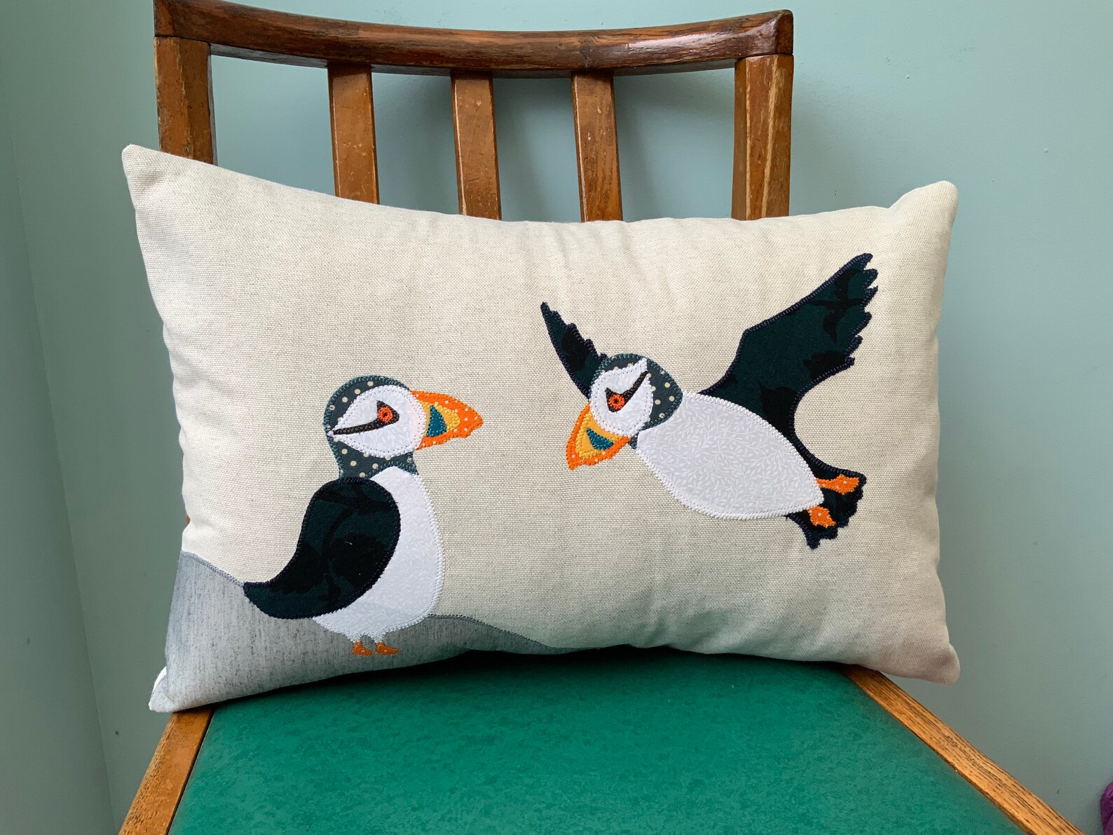 Puffin Cushion Made to Order Etsy