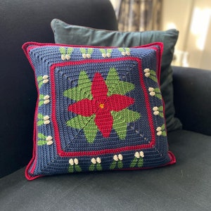 Winter Flora Cushion - crochet pattern