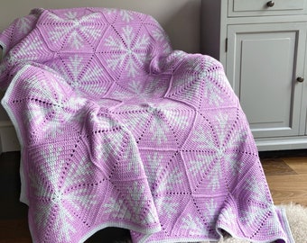 Snow Storm Blanket pattern - crochet