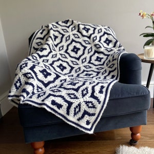 Midnight Diamond Blanket Crochet Pattern image 1