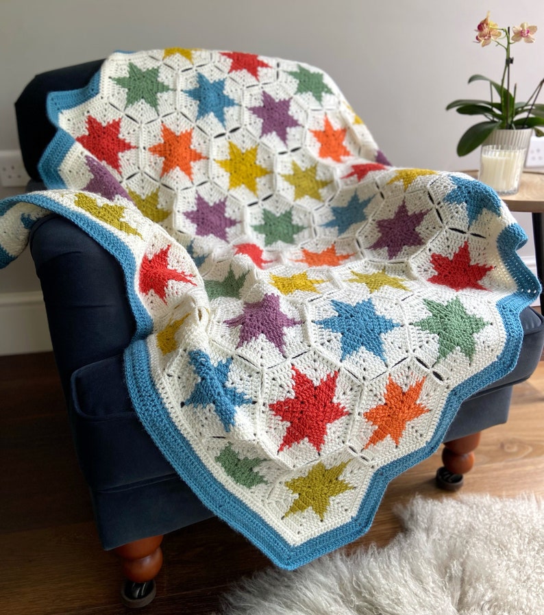 Super Stars Blanket crochet pattern imagem 1