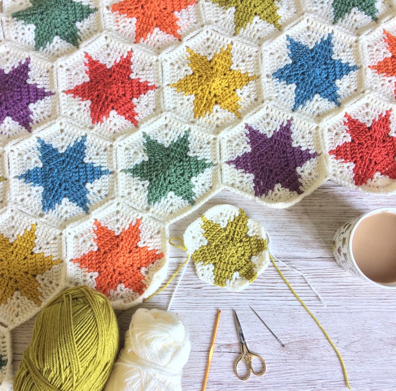 Super Stars Blanket crochet pattern imagem 5