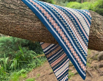 Tapestry Crochet Shawl Pattern PDF – Large Triangular Colourwork Wrap | Intermediate Crochet | Instant Download