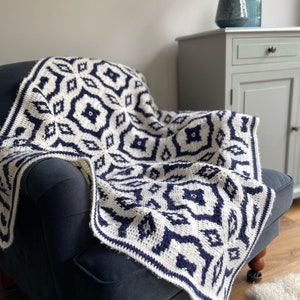 Midnight Diamond Blanket Crochet Pattern image 5