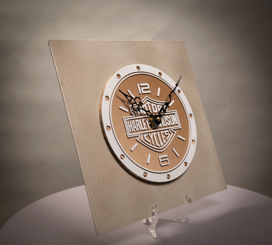 Harley Davidson Motorcycle 3D Printed Desk Wall Clock Etsy