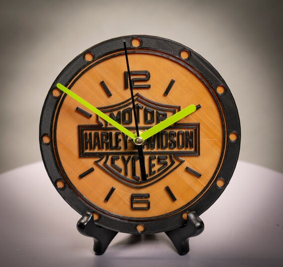 Harley Davidson Motorcycle 3D Printed Desk Wall Clock Etsy