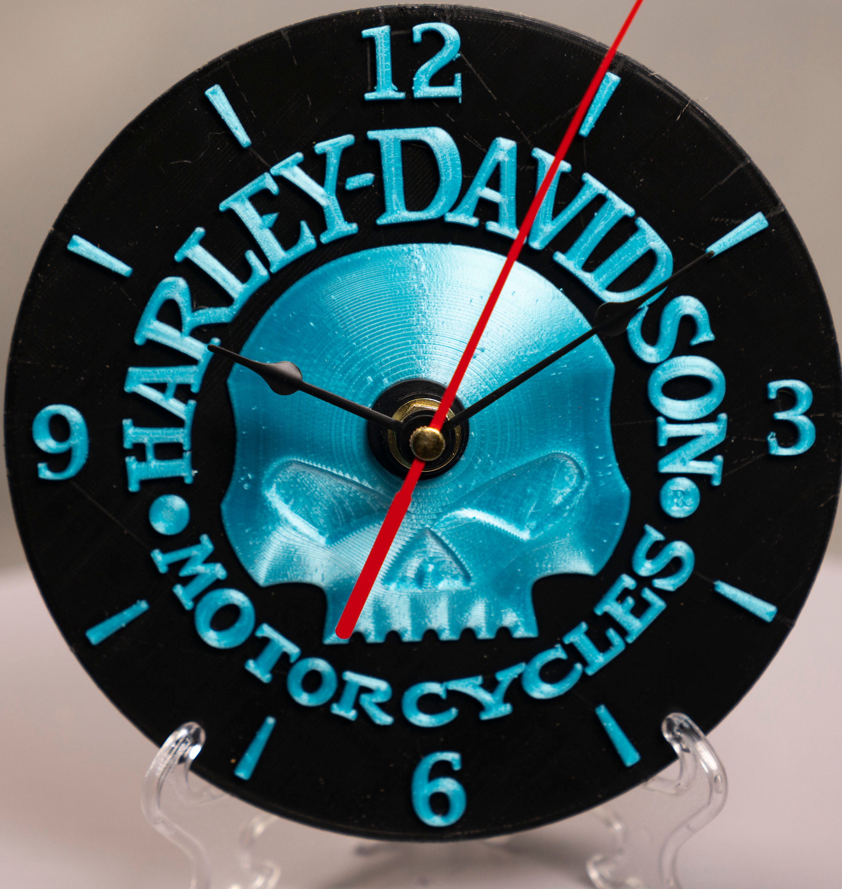 Harley Davidson Motorcycle 3D Printed Desk Wall Clock Etsy