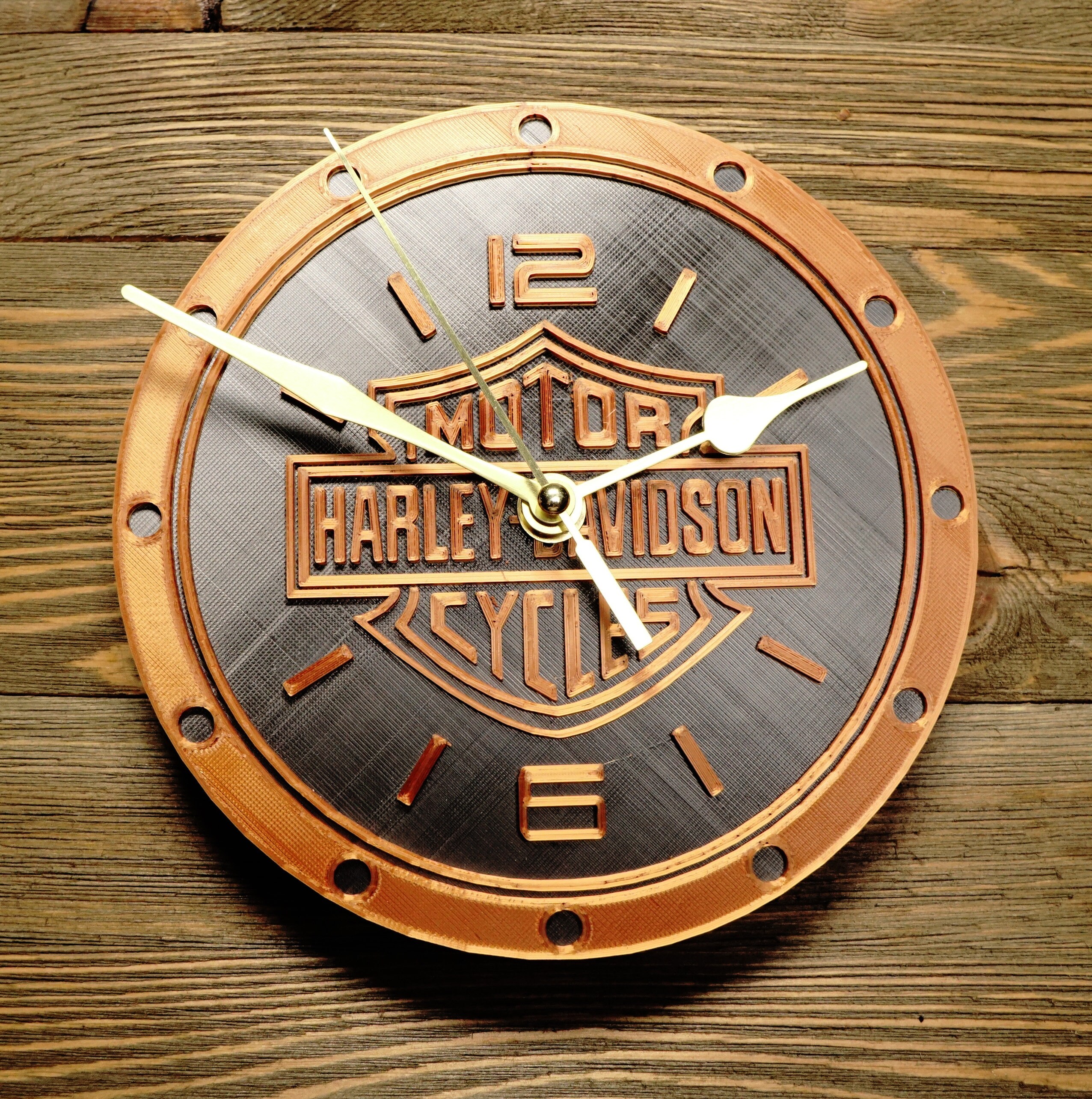 Harley Davidson Motorcycle 3D Printed Desk Wall Clock Etsy