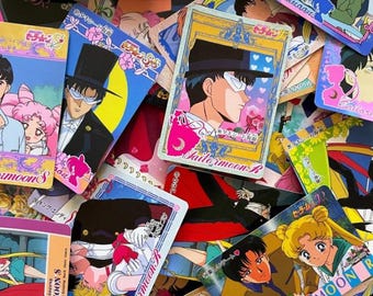 Vintage jaren 90 Sailor Moon-ruilkaarten, smokingmasker Mamoru Chiba authentieke bandai Amada-graffiti
