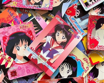Vintage jaren 90 Sailor Moon-ruilkaarten, Sailor Mars Hino Rei authentieke Bandai Amada-graffiti