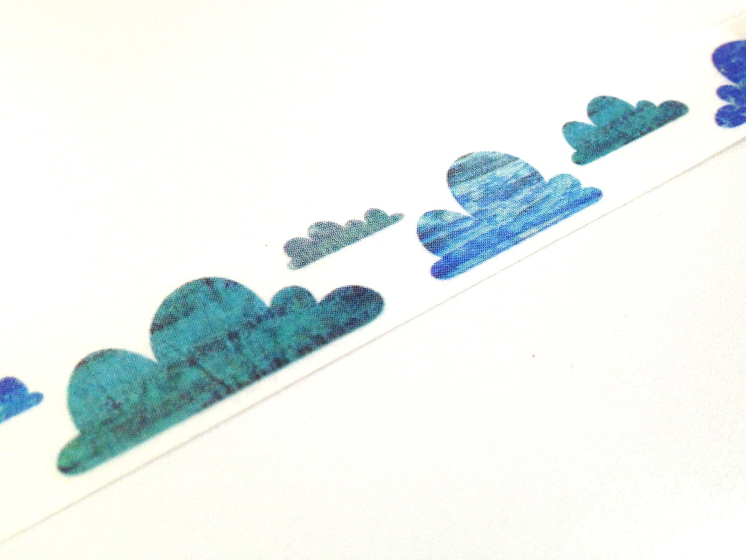 Japanese Washi Tape Blue Rain Clouds Weather Sky 10 METRES Etsy UK