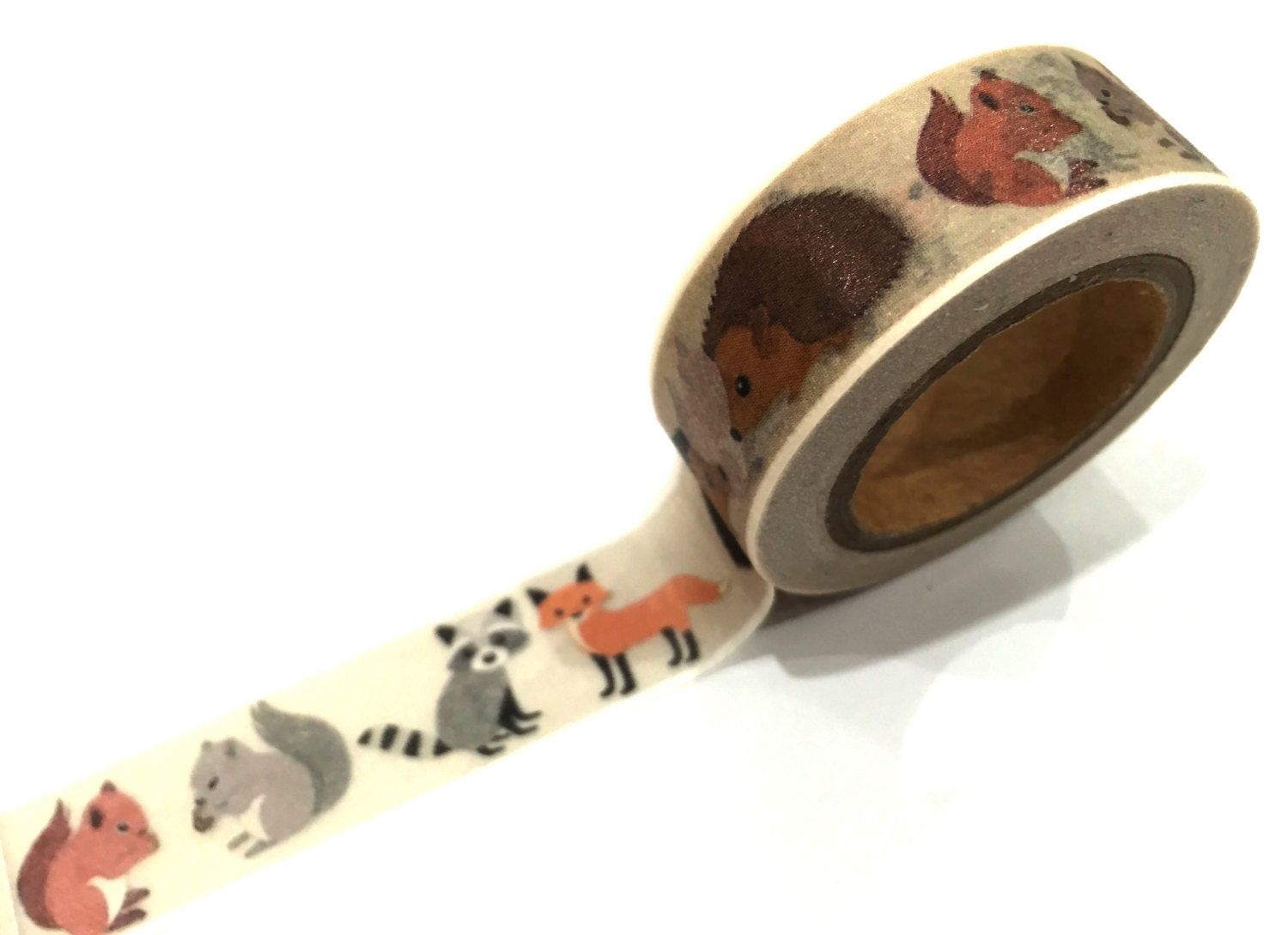 Japanese Washi Tape, Hedgehog Squirrel Fox Racoon Forest Animals, 10M…