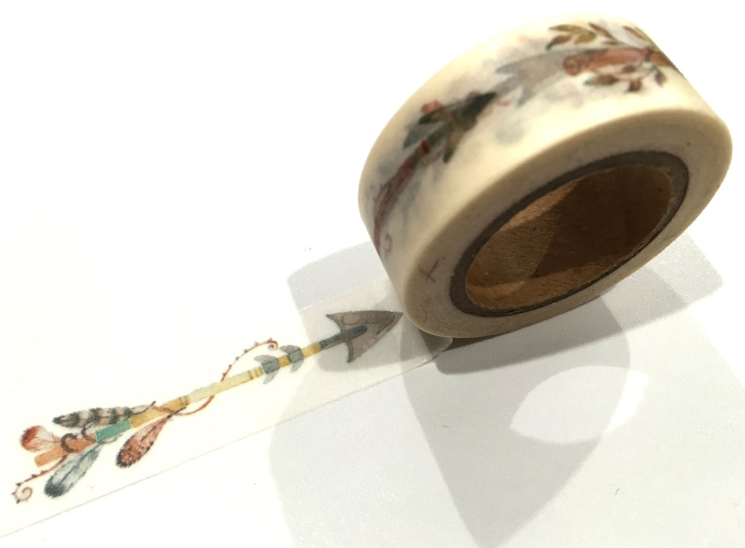 Japanese Washi Tape, Vintage Feather Vine Archery Arrow Design 10 MET…