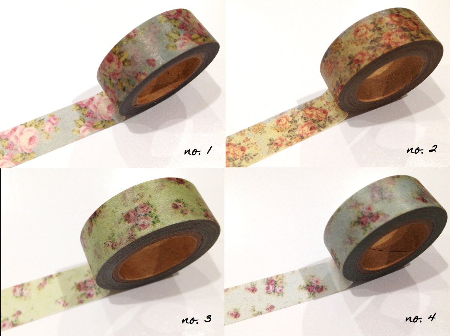 Japanese Washi Tape Vintage Floral Flower 8 Designs to Choose Etsy