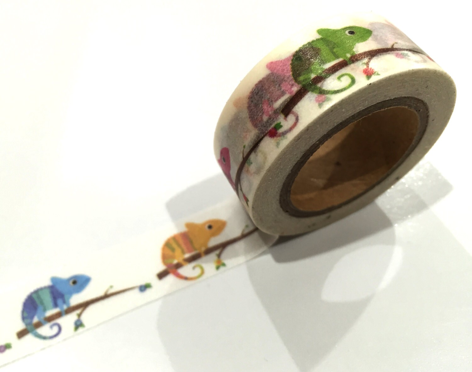 Japanese Washi Tape, Rainbow Chameleon Lizard, Pet Animal 10METRE
