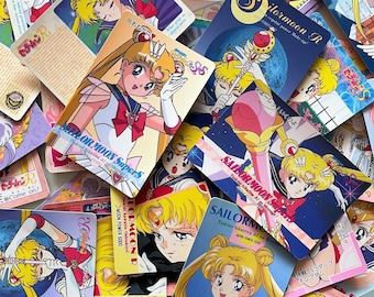 Vintage jaren 90 Sailor Moon-ruilkaarten, Sailor Moon Serena Usagi authentieke Bandai Amada-graffiti
