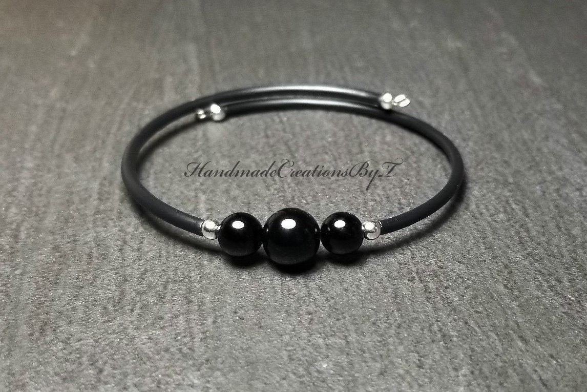 womens black onyx bracelet