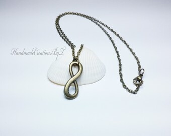 Infinity Necklace, Bronze Chain