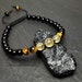 Black Tourmaline, Tiger Eye & Citrine Bracelet - 6mm Healing Chakra, Adjustable Wrist Mala - Jewelry for Men Women