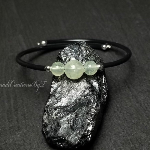 Prehnite Bracelet, Silver, One Size Fits All