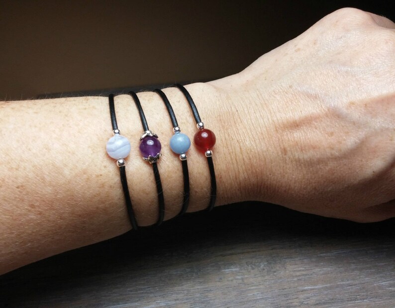 Gemstone Rose Quartz Bracelet Silver Simple Cuff Style Jewelry Women/'s