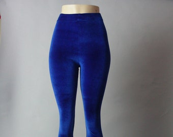 Men's (unisex) Royal Blue Smooth (liquid) velvet tights