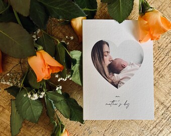 Mother's Day Card with Heart Photo