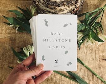 Baby Milestone Cards, New Baby Gift, Gift for Mama, New Mum Dad, Baby Shower Present, New Parent, New Arrival, Unisex Baby Gift, Newborn