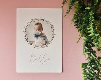 Birthday Poster with Photo, Personalised Party Decor