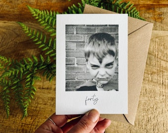 Birthday Card with Photo, Milestone Birthday