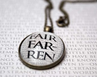 Alice in Wonderland Pendant - Fairfarren. White Rabbit, Alice, Mad Hatter, Wonderland Quote, Jewelry, Jewellery, Gifts for her, Book lovers