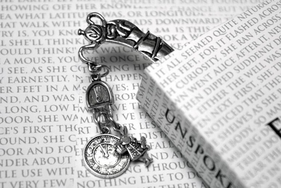 Alice in Wonderland Bookmarks - the White Rabbit, Silver, Book Lovers ...
