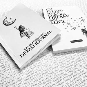 Wonderland Dream Journal (book) - Mad Hatter, Alice, Cheshire Cat, White Rabbit, Literary Gift, Book Lover, Sleep, Dreams