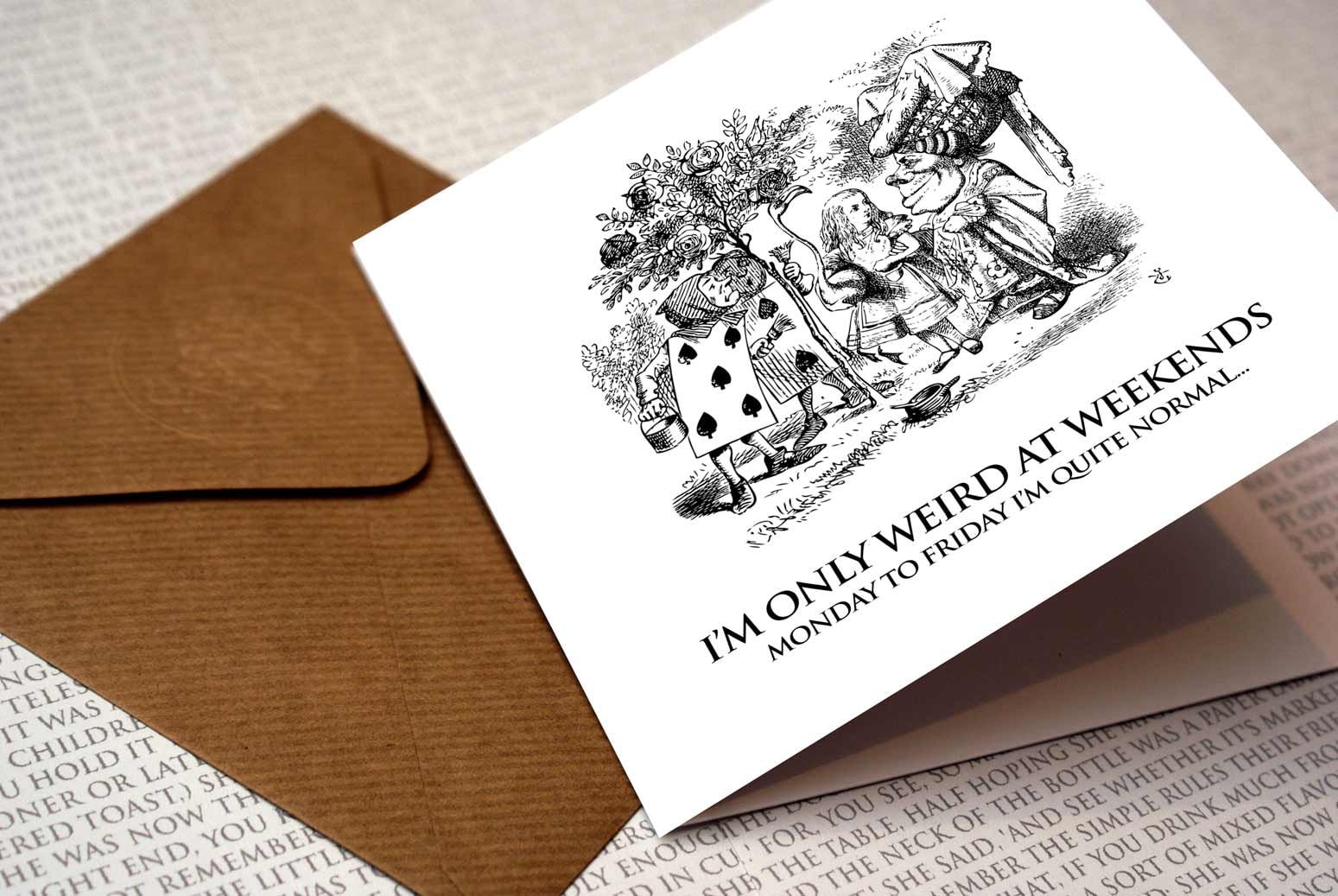 Alice In Wonderland I M Only Weird Wonderland Quote Etsy Alice In Wonderland I M Only Weird Wonderland Quote Etsy