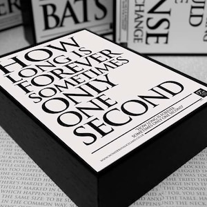 Alice in Wonderland Framed Quote: How long is forever... Lewis Carroll, Mad Hatter, Wall, Art, Alice, Frame, Wonderland Print, Gift ideas