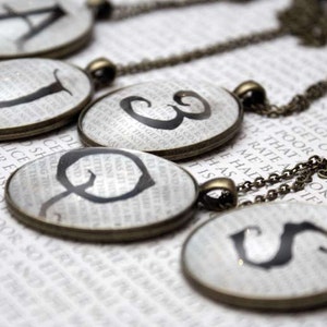 Alice in Wonderland - Letter Pendant U-Z - White Rabbit, Alice, Mad Hatter, Wonderland Quote, Jewelry, Jewellery, Gifts for her, Book lovers