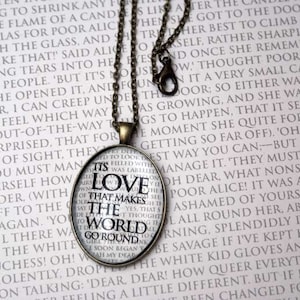 Alice in Wonderland Pendant -Mothers Day -  Tis Love... White Rabbit, Alice, Mad Hatter, Wonderland Quote, Jewelry, Jewellery, Book lovers