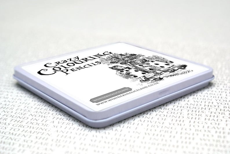 Alice in Wonderland Drawing Colouring The Mad Hatter Crazy Colouring Pencils Arts Gifts for her Gifts for him Coloring