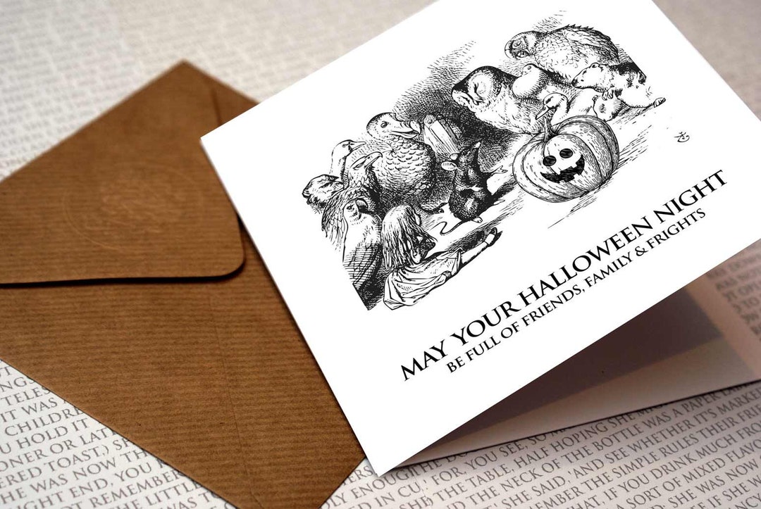 Alice in Wonderland May Your Halloween Night... Greetings Card