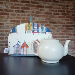 Tea Cosy in Beach Huts Fabric