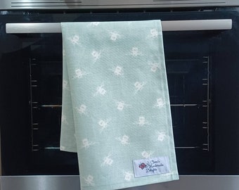 Tea Towel - Bees - Handmade in Scotland | Kitchen Decor Gift | Cook's Gift | Home Baker's Gift | Housewarming Gift | Mothers Day Gift