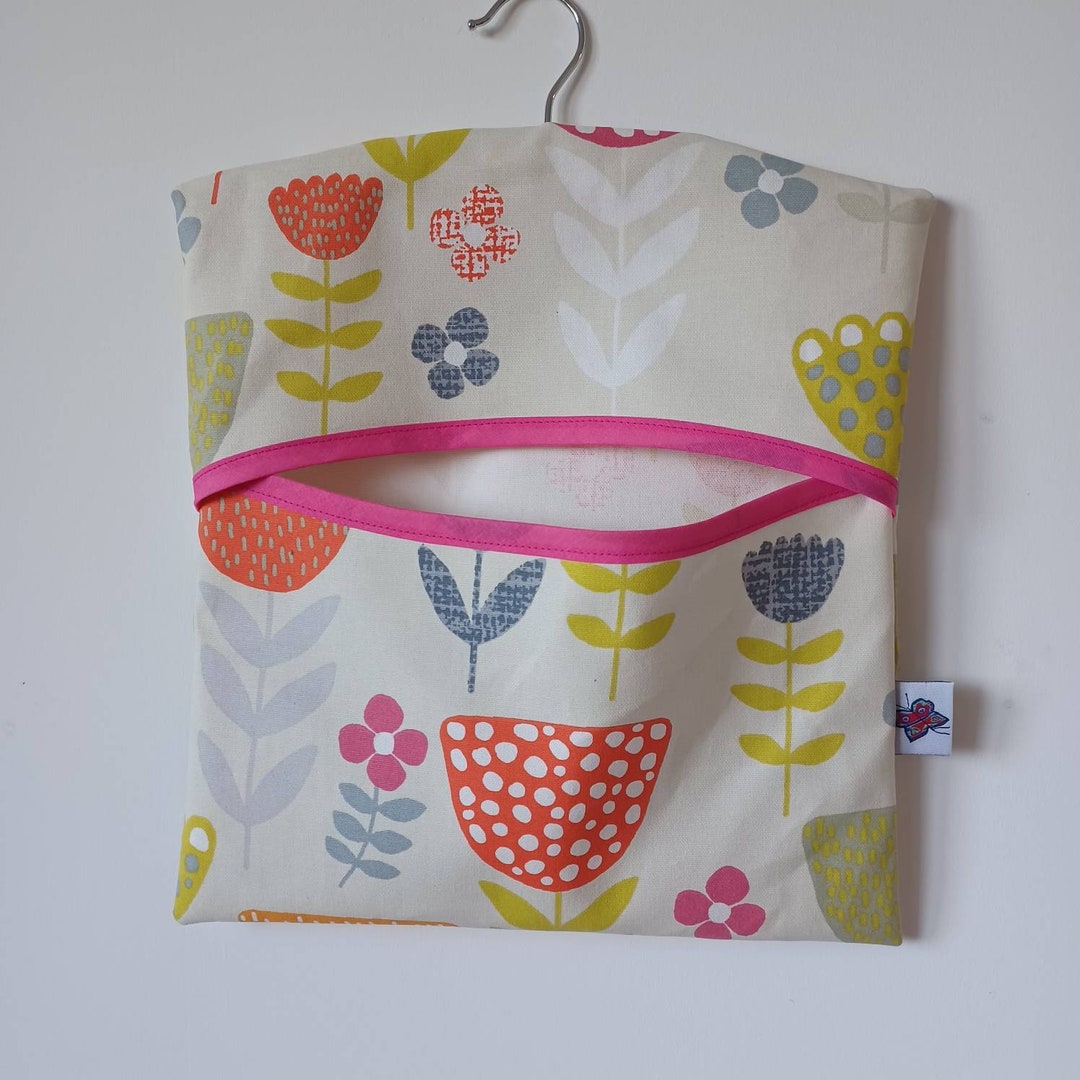 Cotton Peg Bag Annika Handmade in Scotland Laundry Pin Bag Clothes Peg