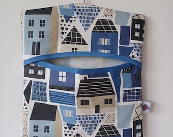 Cotton Peg Bag in Costal Town with a Wide Opening