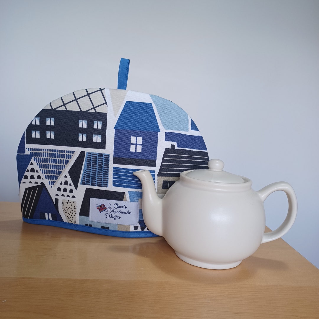 Tea Cosy Coastal Town Handmade in Scotland Insul Bright® Insulated