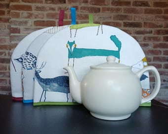 Tea Cosy in Funky Animals Fabric