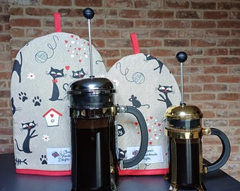 Cafetiere Cosy in Kitty Cat Fabric