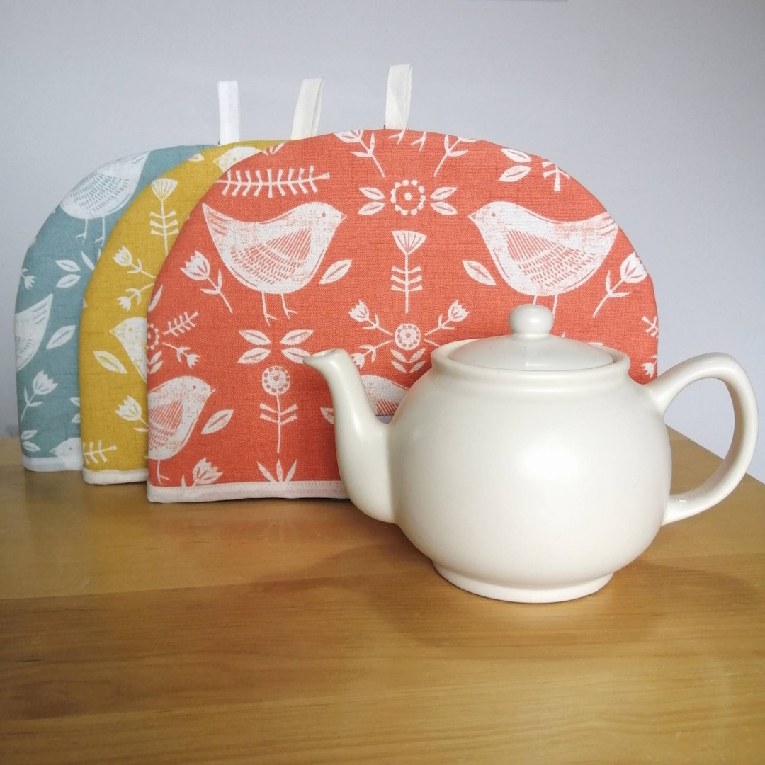 Tea Cosy Narvik Birds Handmade in Scotland Insul Bright® Insulated
