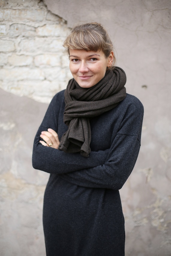 Iblues SCIARPA CON FRANGE CANTAL DONNA MARRONE - Step By Step Shop - Foto 8