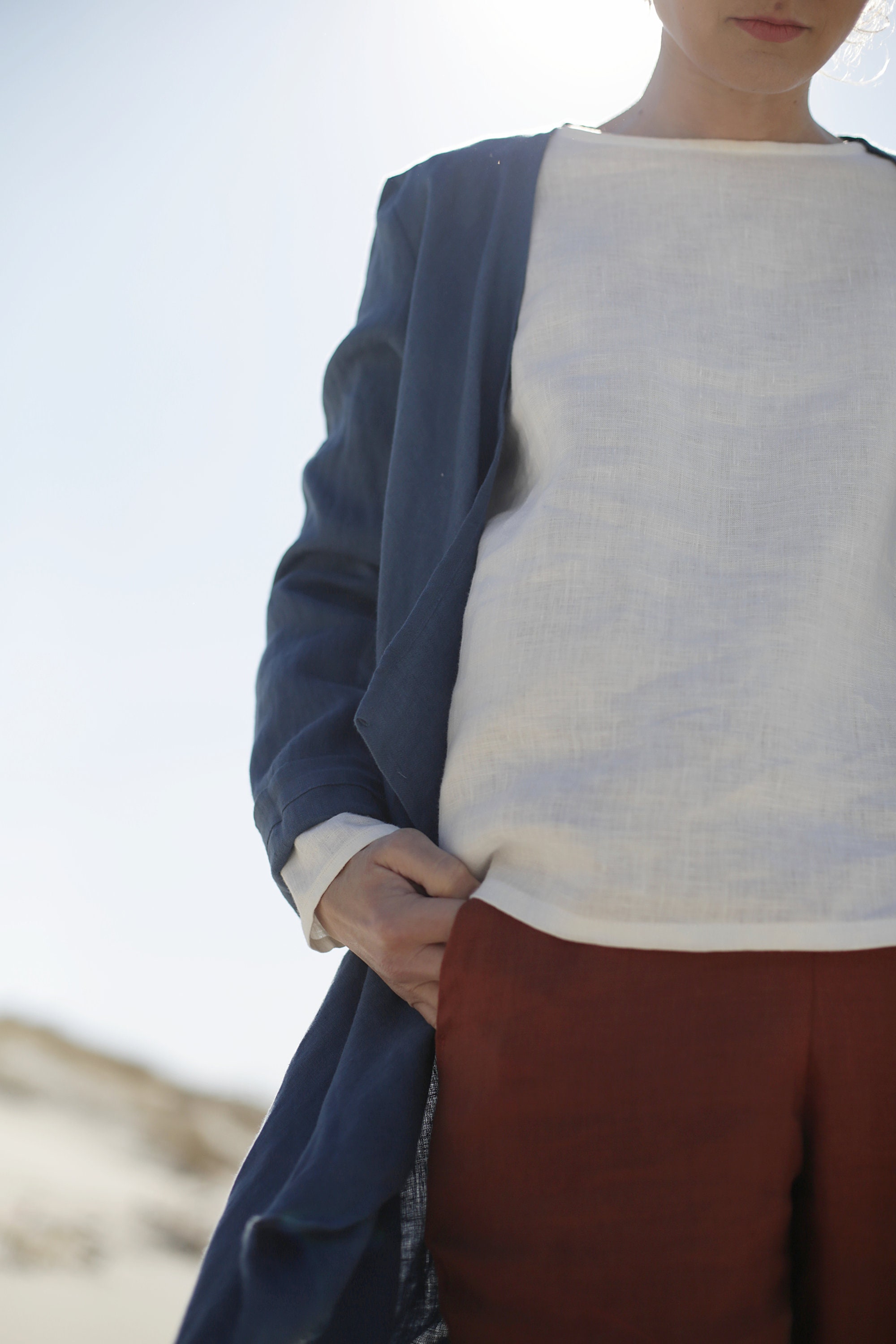 Washed Linen Cardigan / Womens Jacket / Stylish Linen Coat / Elegant ...
