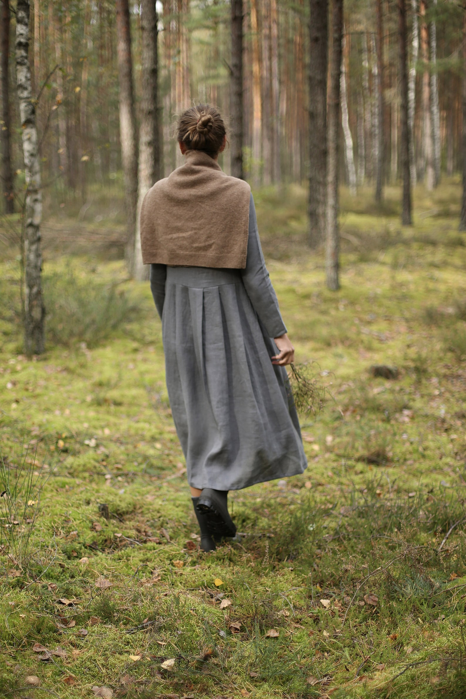 Long Sleeves Linen Dress Linen Clothing With Pockets - Etsy